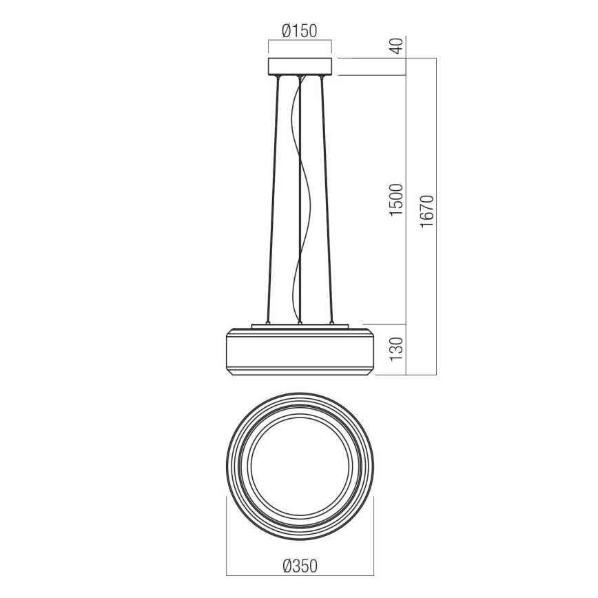 Redo 01-3591 - LED Lühter SOLERA LED/24W/230V d. 35 cm CRI 93 3000/4000K hall