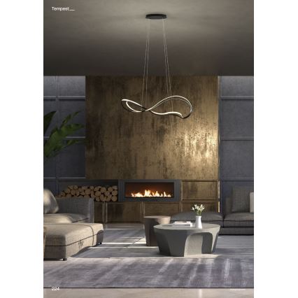 Redo 01-3599 - Hämardatav TEMPEST LED rippvalgusti kaabliga LED/58W/230V must