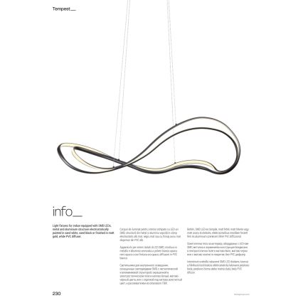 Redo 01-3599 - Hämardatav TEMPEST LED rippvalgusti kaabliga LED/58W/230V must