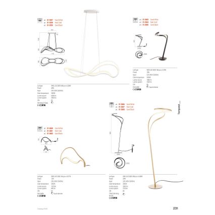 Redo 01-3599 - Hämardatav TEMPEST LED rippvalgusti kaabliga LED/58W/230V must