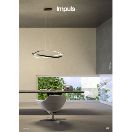 Redo 01-3617 - LED hämardatav ripplamp kaablil IMPULS LED/38W/230V must