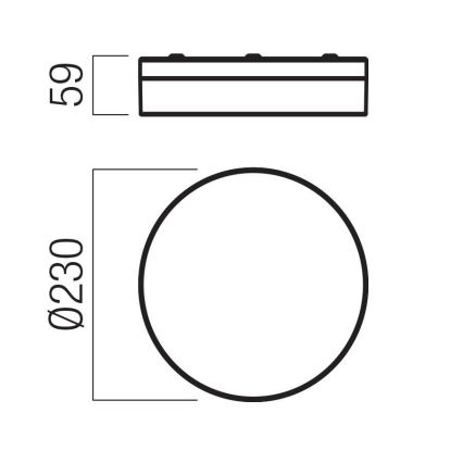 Redo 01-3727 - LED Laevalgusti vannituppa FRISBI LED/12W/230V d. 23 cm CRI 90 3000/4000K IP44 läikiv kroom