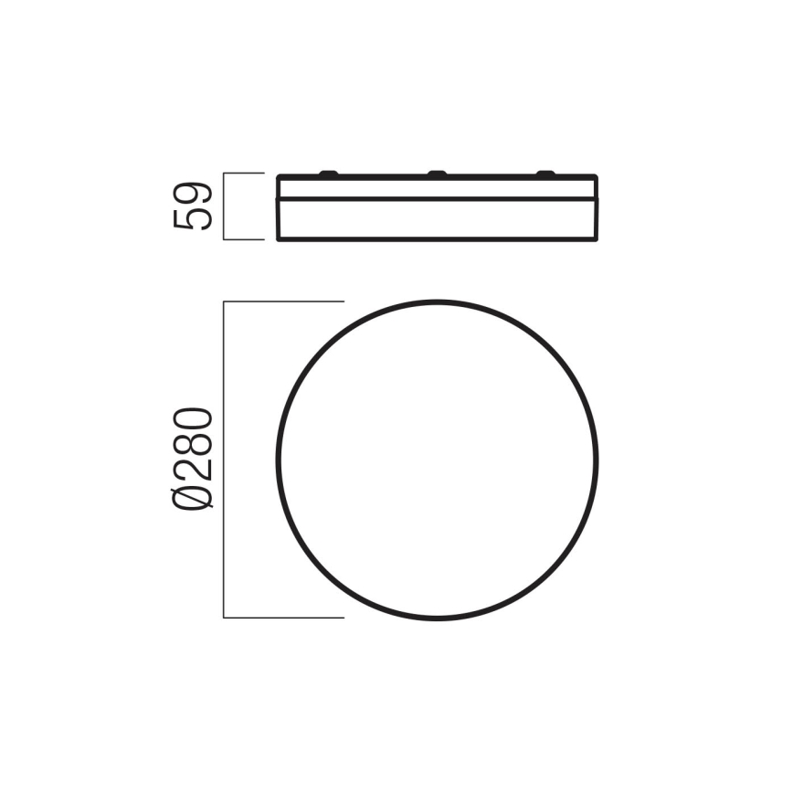Redo 01-3728 - LED Laevalgusti vannituppa FRISBI LED/18W/230V d. 28 cm CRI 90 3000/4000K IP44 läikiv kroom