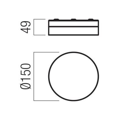 Redo 01-3729 - LED Laevalgusti vannituppa FRISBI LED/8W/230V d. 15 cm CRI 90 IP44 valge