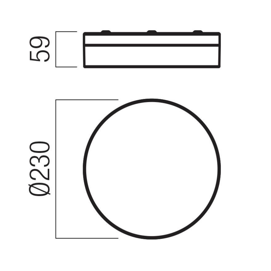 Redo 01-3731 - LED Laevalgusti vannituppa FRISBI LED/12W/230V d. 23 cm CRI 90 3000/4000K IP44 valge