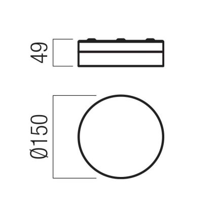 Redo 01-3733 - LED Laevalgusti vannituppa FRISBI LED/8W/230V d. 15 cm CRI 90 IP44 must