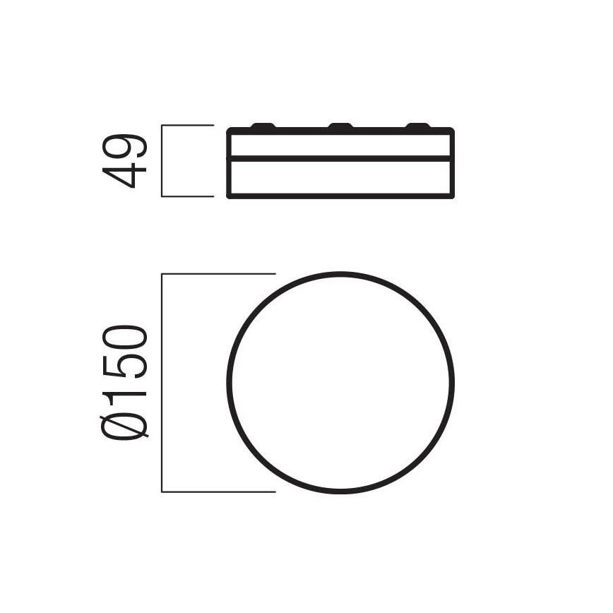 Redo 01-3733 - LED Laevalgusti vannituppa FRISBI LED/8W/230V d. 15 cm CRI 90 IP44 must