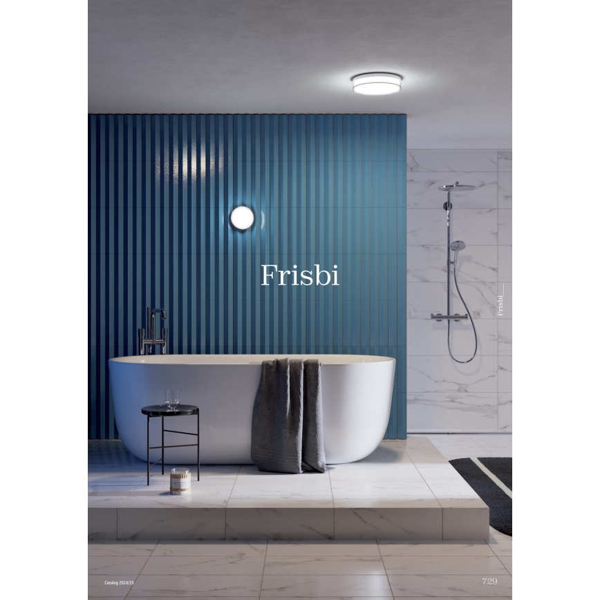 Redo 01-3735 - LED Laevalgusti vannituppa FRISBI LED/12W/230V d. 23 cm CRI 90 3000/4000K IP44 must