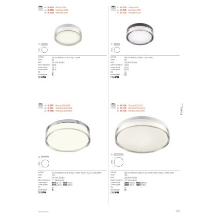 Redo 01-3735 - LED Laevalgusti vannituppa FRISBI LED/12W/230V d. 23 cm CRI 90 3000/4000K IP44 must