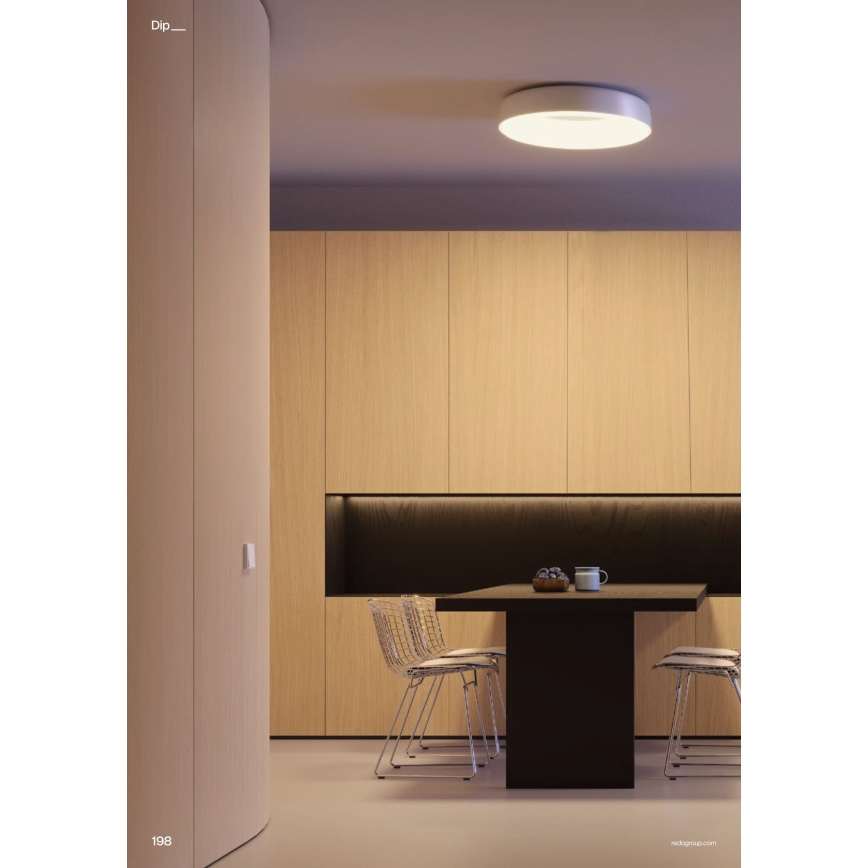 Redo 01-3940 - LED laelamp DIP LED/30W/230V 2700/3000/4000/5000/6500K CRI 90 Ø 48,6 cm valge