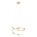 Redo 01-4014 - LED-hämardatav kaabliga ripplamp SCROLL LED/38W/230V 3000K/4000K/6000K CRI 90 läbimõõt 60 cm kuldne