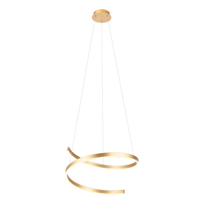 Redo 01-4014 - LED-hämardatav kaabliga ripplamp SCROLL LED/38W/230V 3000K/4000K/6000K CRI 90 läbimõõt 60 cm kuldne