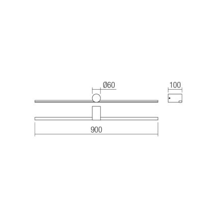 Redo 01-4034 - LED Peeglivalgustus vannituppa ROW LED/18W/230V 90 cm IP44 valge