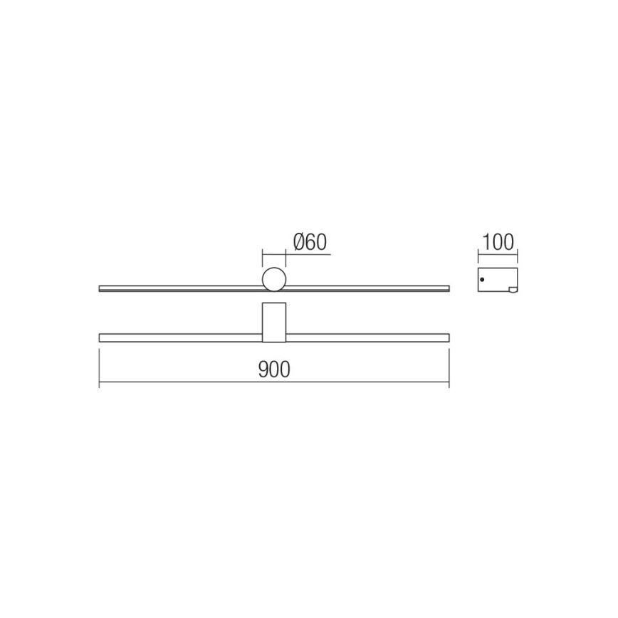 Redo 01-4034 - LED Peeglivalgustus vannituppa ROW LED/18W/230V 90 cm IP44 valge