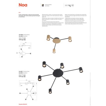 Redo 01-4050 - Kohtvalgusti NOA 3xGU10/10W/230V must