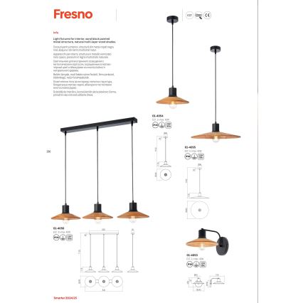 Redo 01-4056 - Lühter FRESNO 3xE27/42W/230V