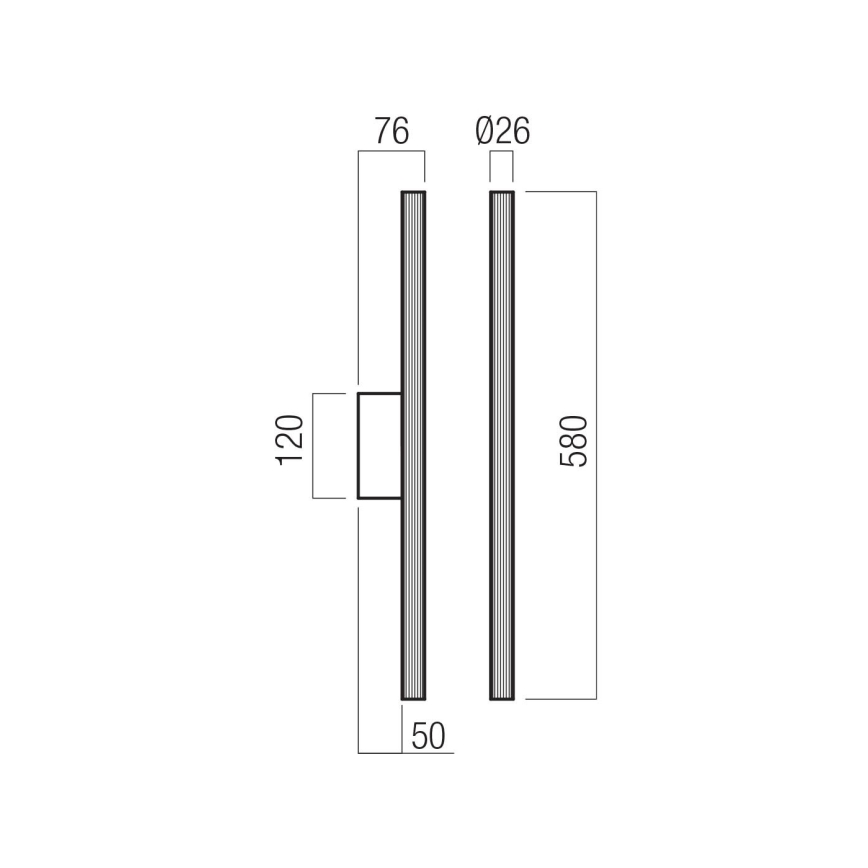 Redo 01-4058 - Hämardatav NIKOS LED-seinavalgusti, 10W/230V, CRI 90, kuldne
