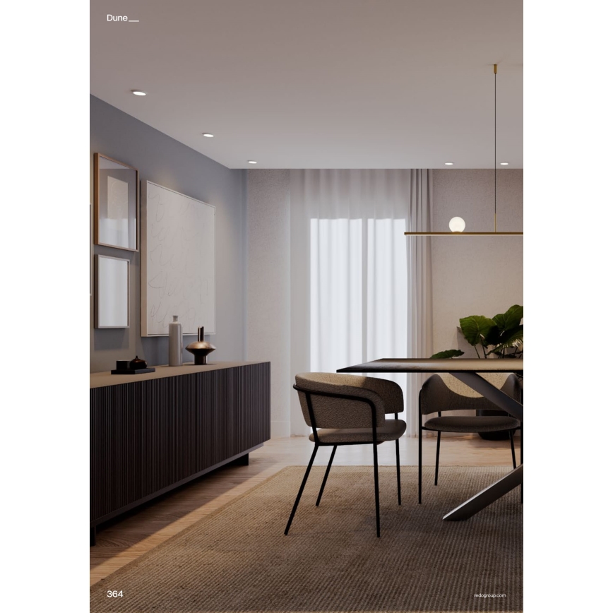 Redo 01-4301 - LED hämardatav rippvalgusti kaabliga DUNE LED/48W/230V 3000K CRI 90 valge/kuldne