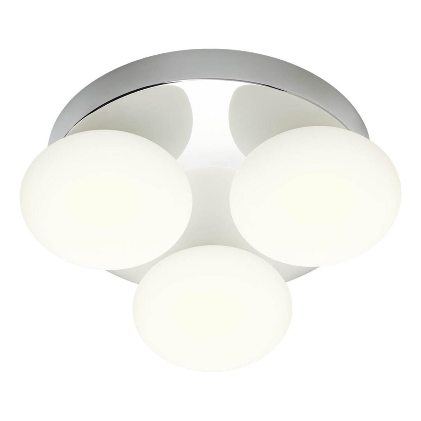 Redo 01-4306 - OVUM LED-vannitoa laelamp 3xLED/5W/230V 3000/4000K CRI 90 läbimõõt 24 cm IP44 valge/läikiv kroom