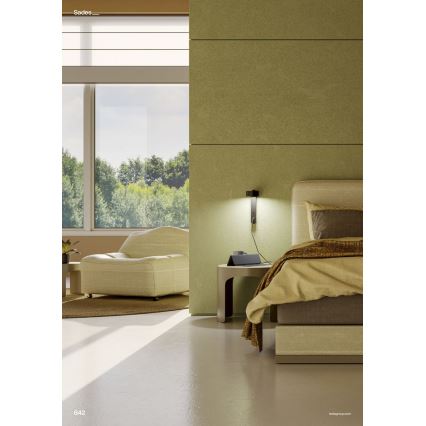 Redo 01-4643 - SADES seinavalgusti LED/6W/230V CRI 90 USB must