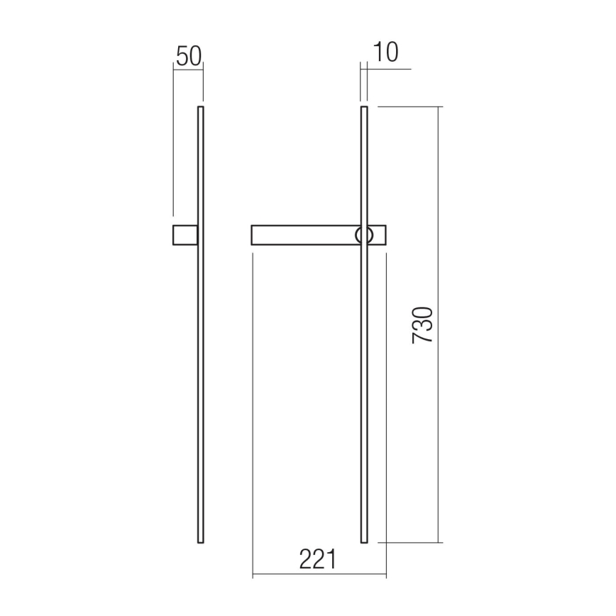 Redo 01-4672 - LED seinavalgusti TANGENT LED/6W/230V 2700/2850/3000K CRI 90 kuldne