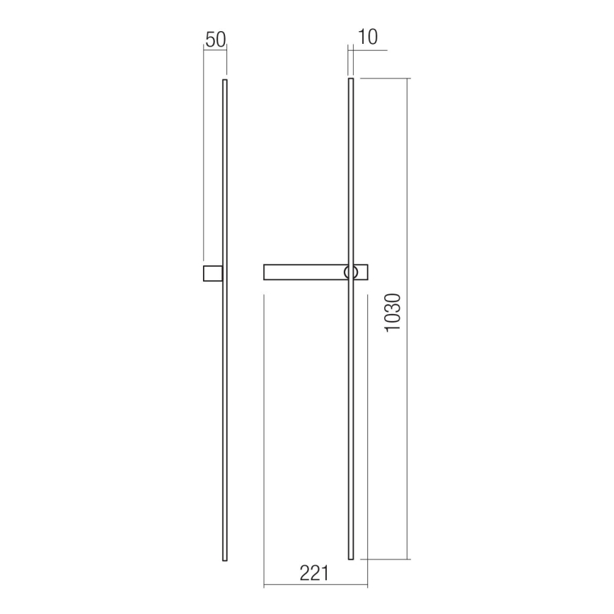 Redo 01-4674 - TANGENT LED-seinavalgusti, 9W, 230V, valgustemperatuurid 2700/2850/3000K, CRI 90, kuldne