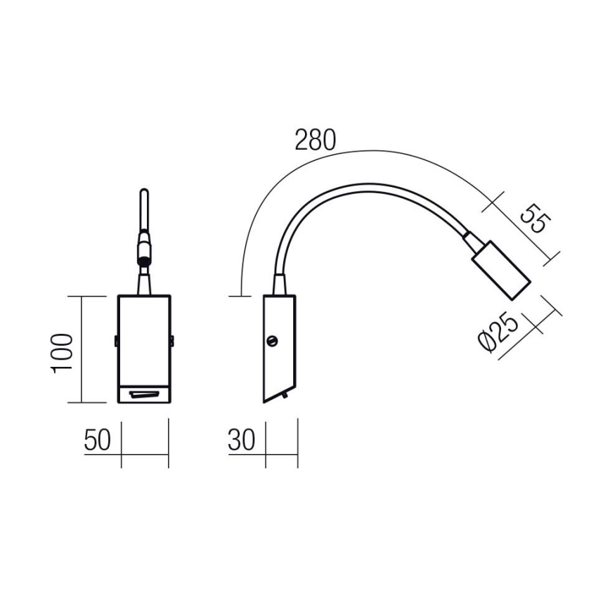 Redo 01-4802 - painduv LED-lamp HELLO LED/3W/230V pronks