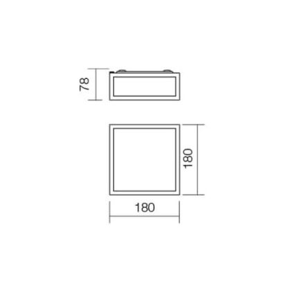 Redo 01-704 - Laevalgusti vannituppa EGO 1xE27/52W/230V 18x18 cm IP44