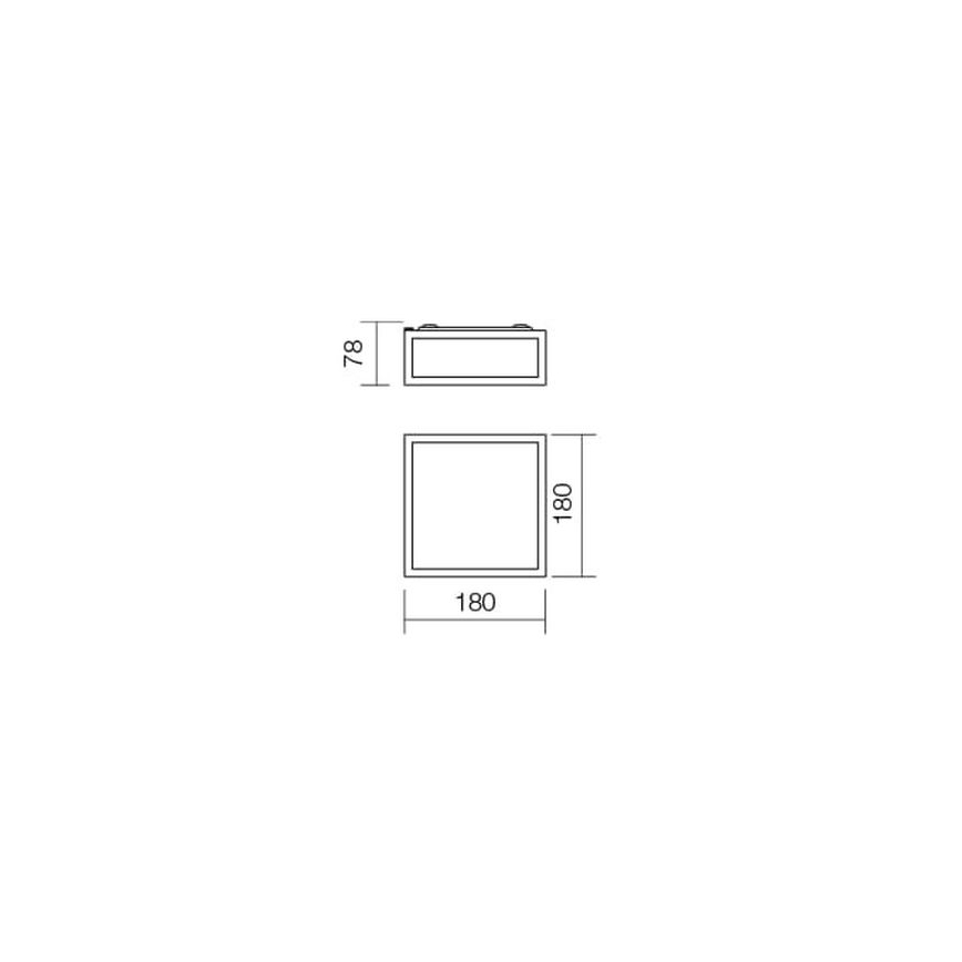 Redo 01-704 - Laevalgusti vannituppa EGO 1xE27/52W/230V 18x18 cm IP44