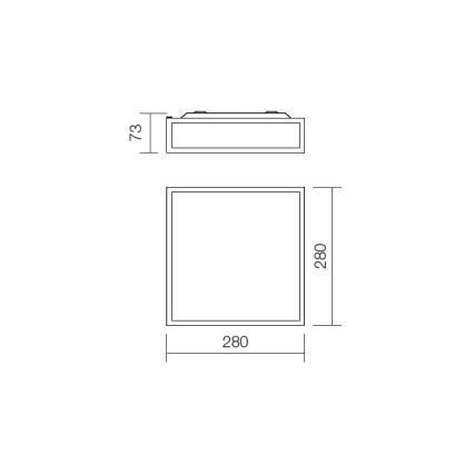 Redo 01-705 - Laevalgusti vannituppa EGO 2xE27/60W/230V 28x28 cm IP44