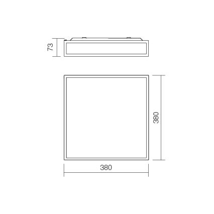 Redo 01-706 - Laevalgusti vannituppa EGO 4xE27/60W/230V 38x38 cm IP44