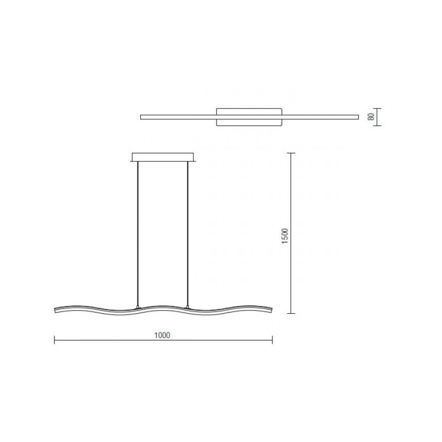 Redo 01-893 - LED ripplühter kaablil PULSE LED/23,1W/230V mattkroom