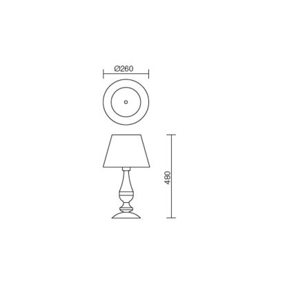 Redo 02-713 - Laualamp FABIOLA 1xE27/28W/230V