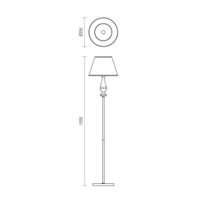 Redo 02-714 - Põrandalamp FABIOLA 1xE27/42W/230V