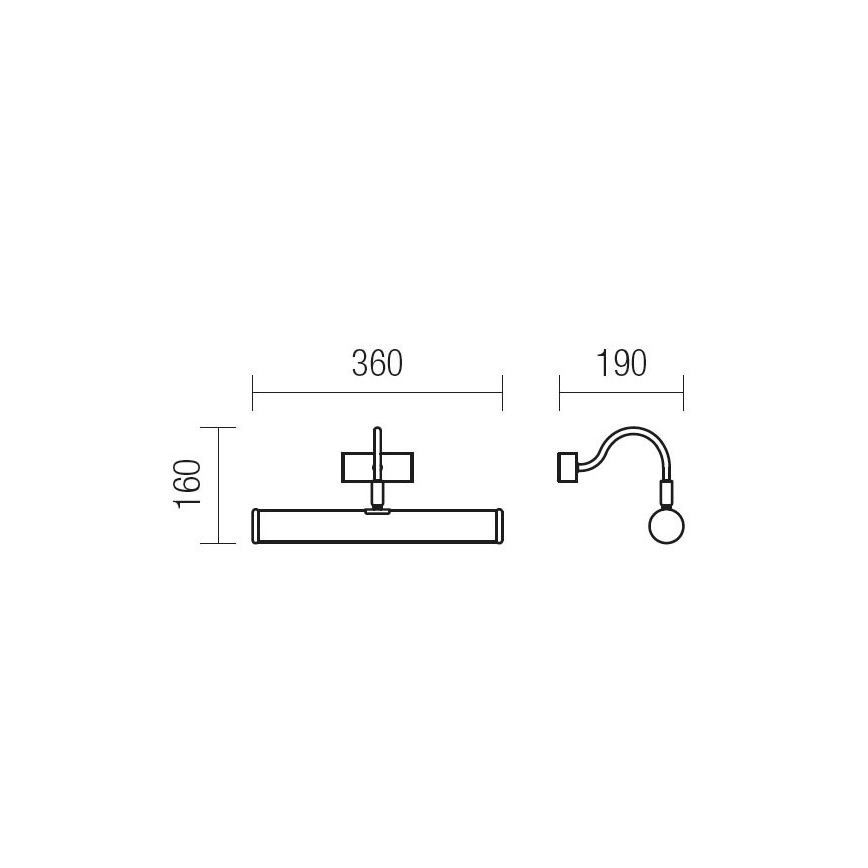 Redo 02-845 - Pildivalgusti CAIRO 2xE14/28W/230V 36 cm messing