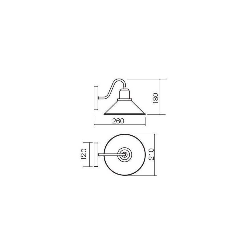 Redo 02-934 - Seinavalgusti VERNER 1xE27/42W/230V