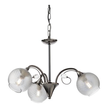 Redo 02-972 - Kettaga kroonlühter ASPERA 3xE14/28W/230V Ø 52 cm must