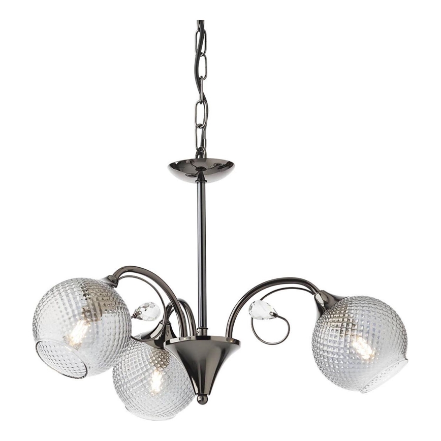 Redo 02-972 - Kettaga kroonlühter ASPERA 3xE14/28W/230V Ø 52 cm must