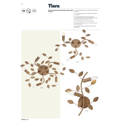 Redo 02-981 - Pinnale kinnitatav lühter TIARA 7xE14/28W/230V