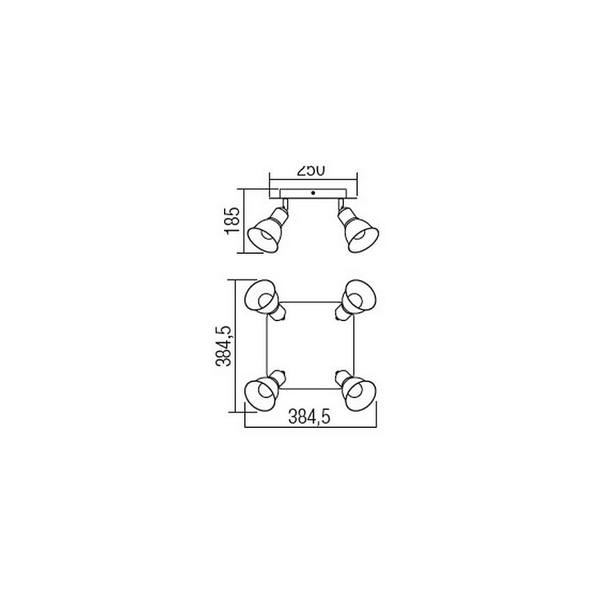 Redo 04-466 - Kohtvalgusti OLAF 4xE14/12W/230V