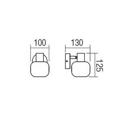 Redo 04-483 - Kohtvalgusti seinale AMBER 1xE14/28W/230V