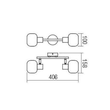 Redo 04-484 - Kohtvalgusti AMBER 2xE14/28W/230V