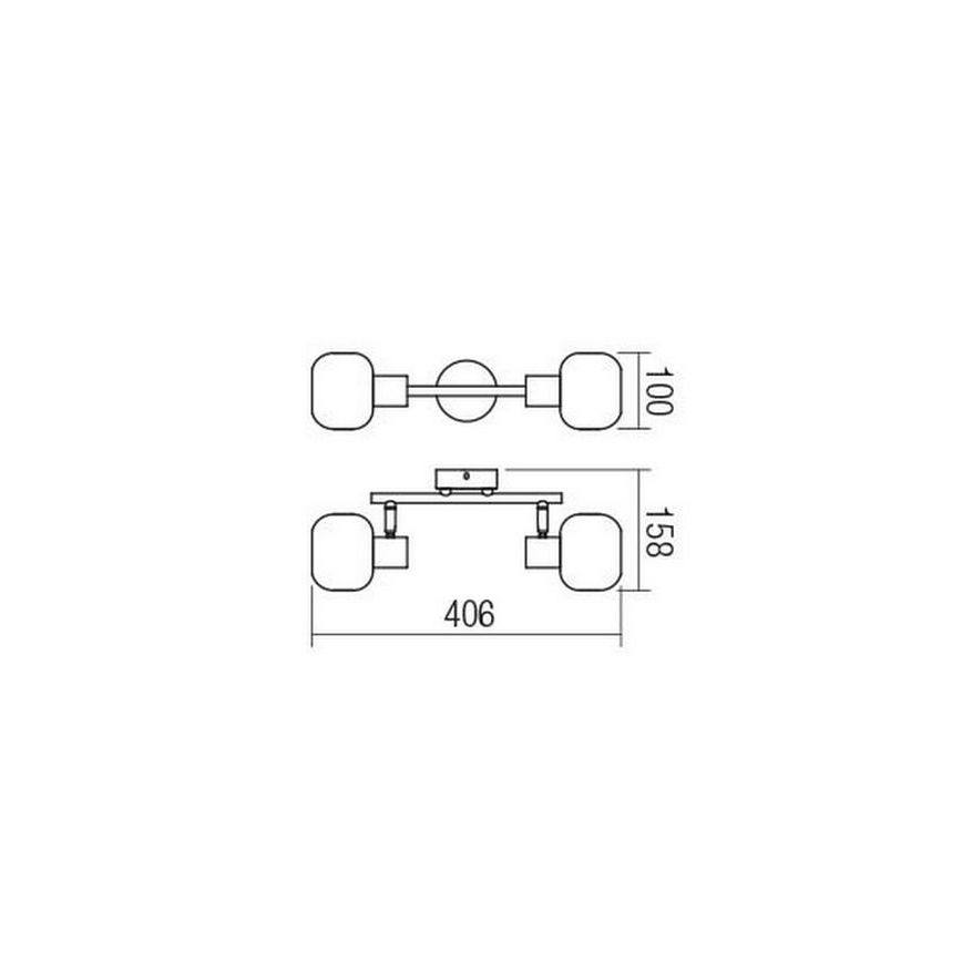 Redo 04-484 - Kohtvalgusti AMBER 2xE14/28W/230V