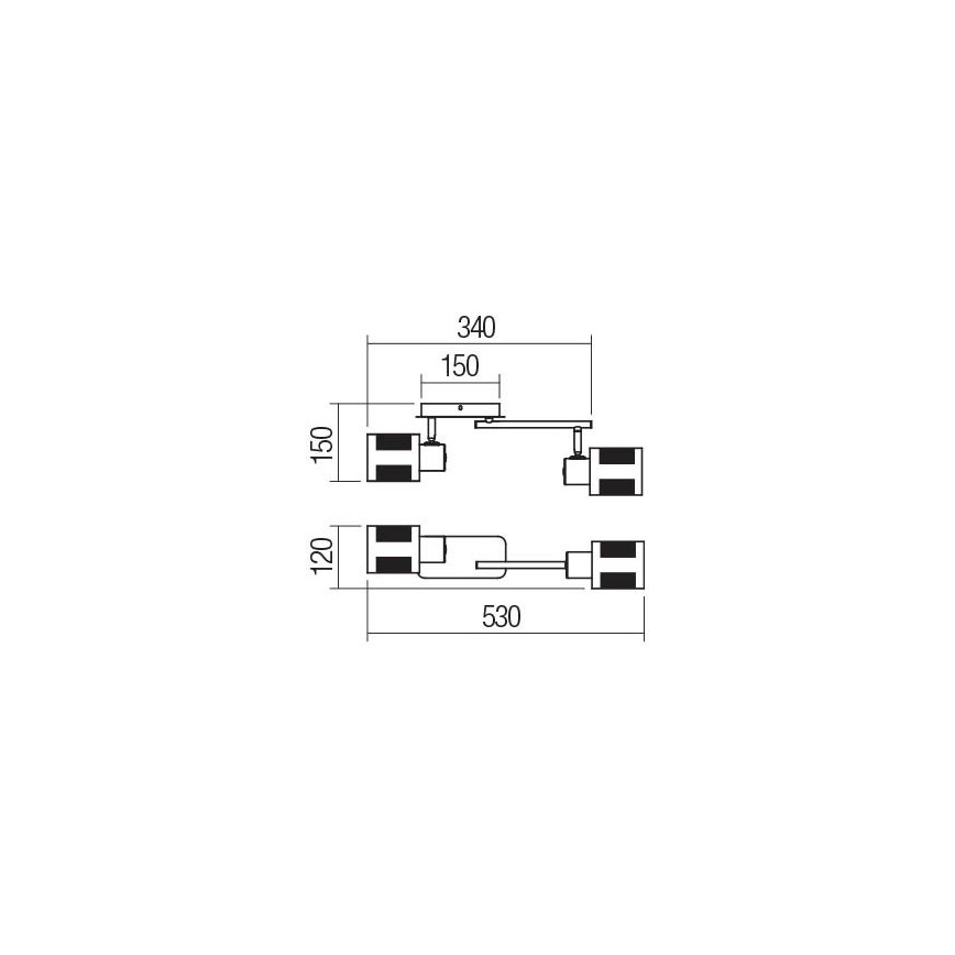 Redo 04-520 - Laevalgusti BASKET 2xE27/42W/230V pronks