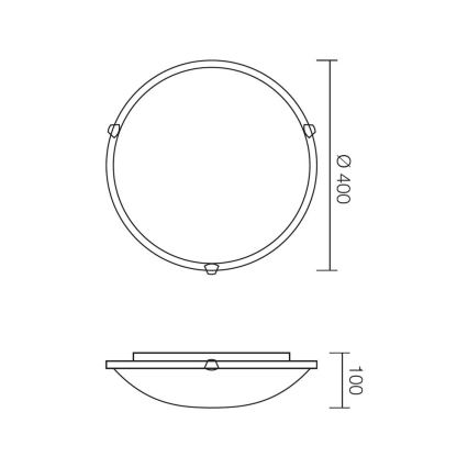 Redo 05-391 - Laevalgusti VIRGINIA 2xE27/42W/230V d. 40 cm valge