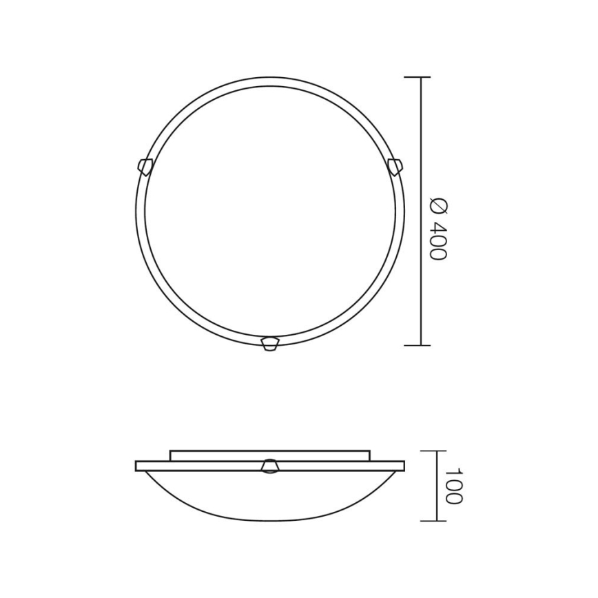Redo 05-391 - Laevalgusti VIRGINIA 2xE27/42W/230V d. 40 cm valge