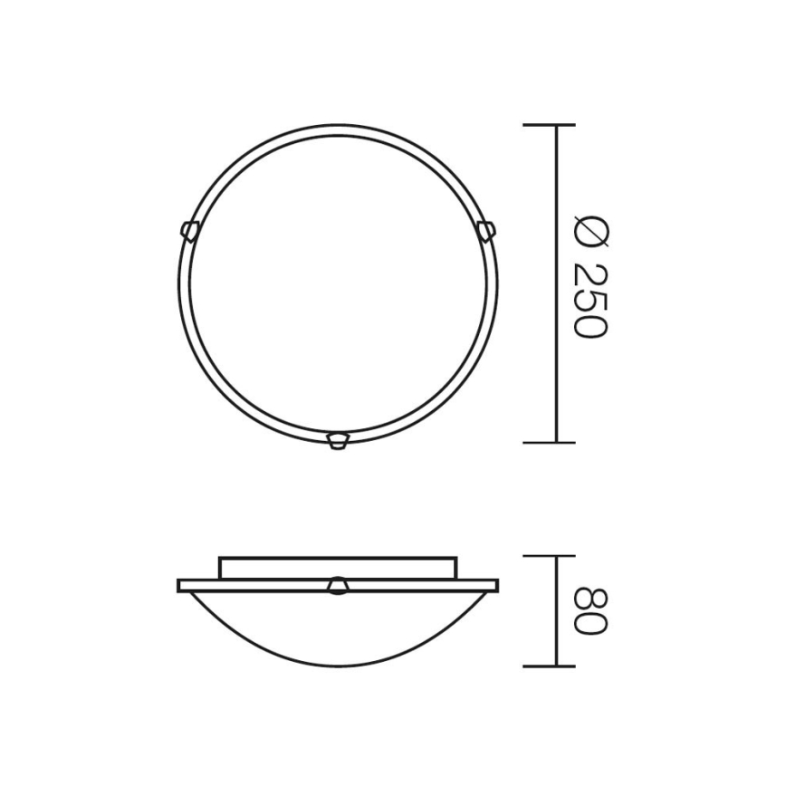 Redo 05-677 - Laevalgusti VIRGINIA 1xE27/42W/230V d. 25 cm valge