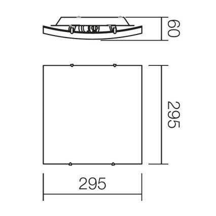 Redo 05-812 - Laelamp SHAKE 1xE27/42W/230V 29,5x29,5 cm valge