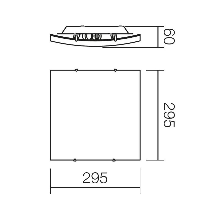 Redo 05-812 - Laelamp SHAKE 1xE27/42W/230V 29,5x29,5 cm valge