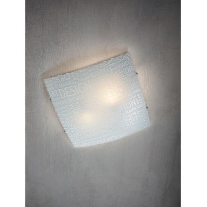 Redo 05-818 - Laelamp NOTES 2xE27/42W/230V 39x39 cm valge